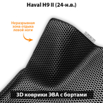 Передние автомобильные коврики ЭВА с бортами для Haval H9 II (24-н.в.)