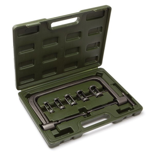 Рассухариватель клапанов универсальный в наборе (струбцинный с насадками) (Дело Техники)