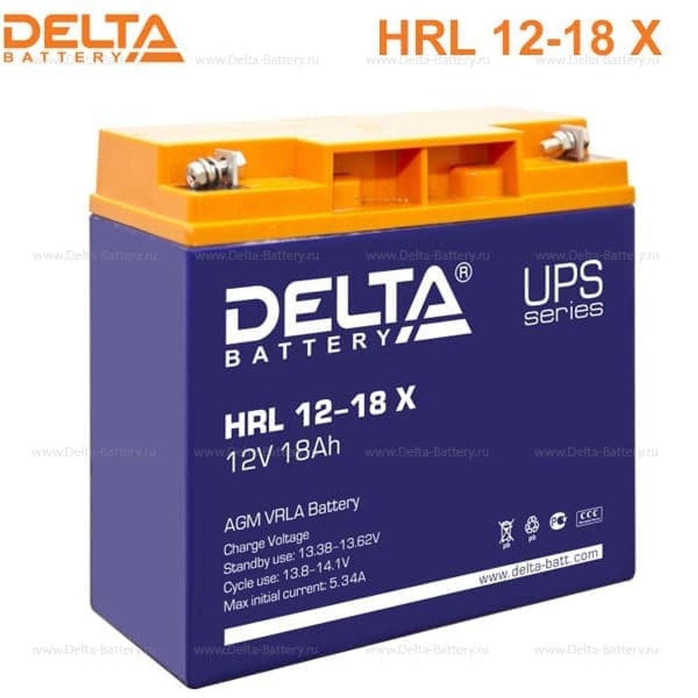 Аккумуляторная батарея Delta HRL 12-18 X (12V / 18Ah)