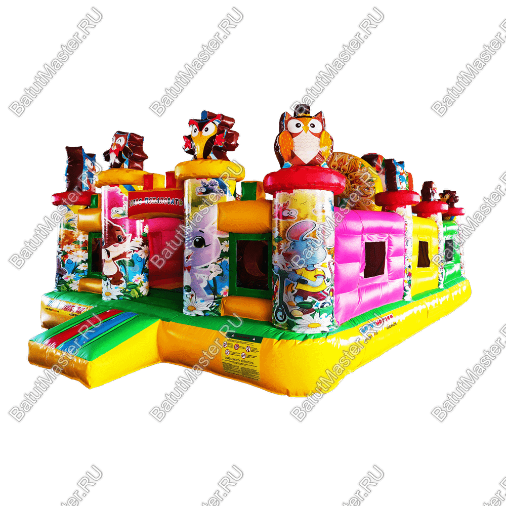Надувной батут "В гостях у совы", 7*5*3 м