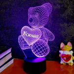 Ночник "Мишка с именем Ксюша"