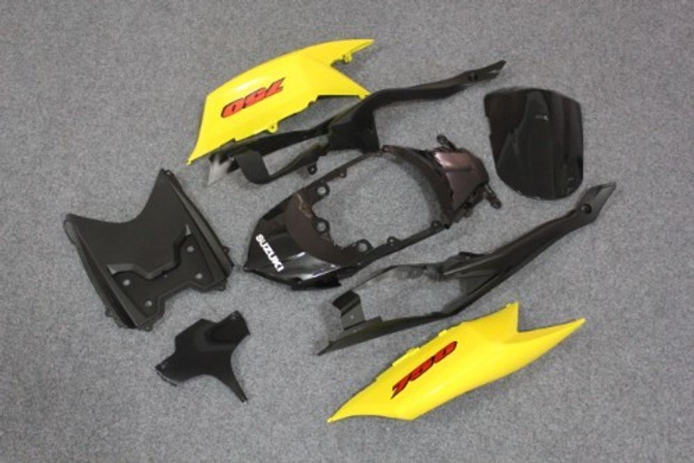 Комплект пластика для мотоцикла Suzuki GSX-R600/750 08-10 Желто-Черный