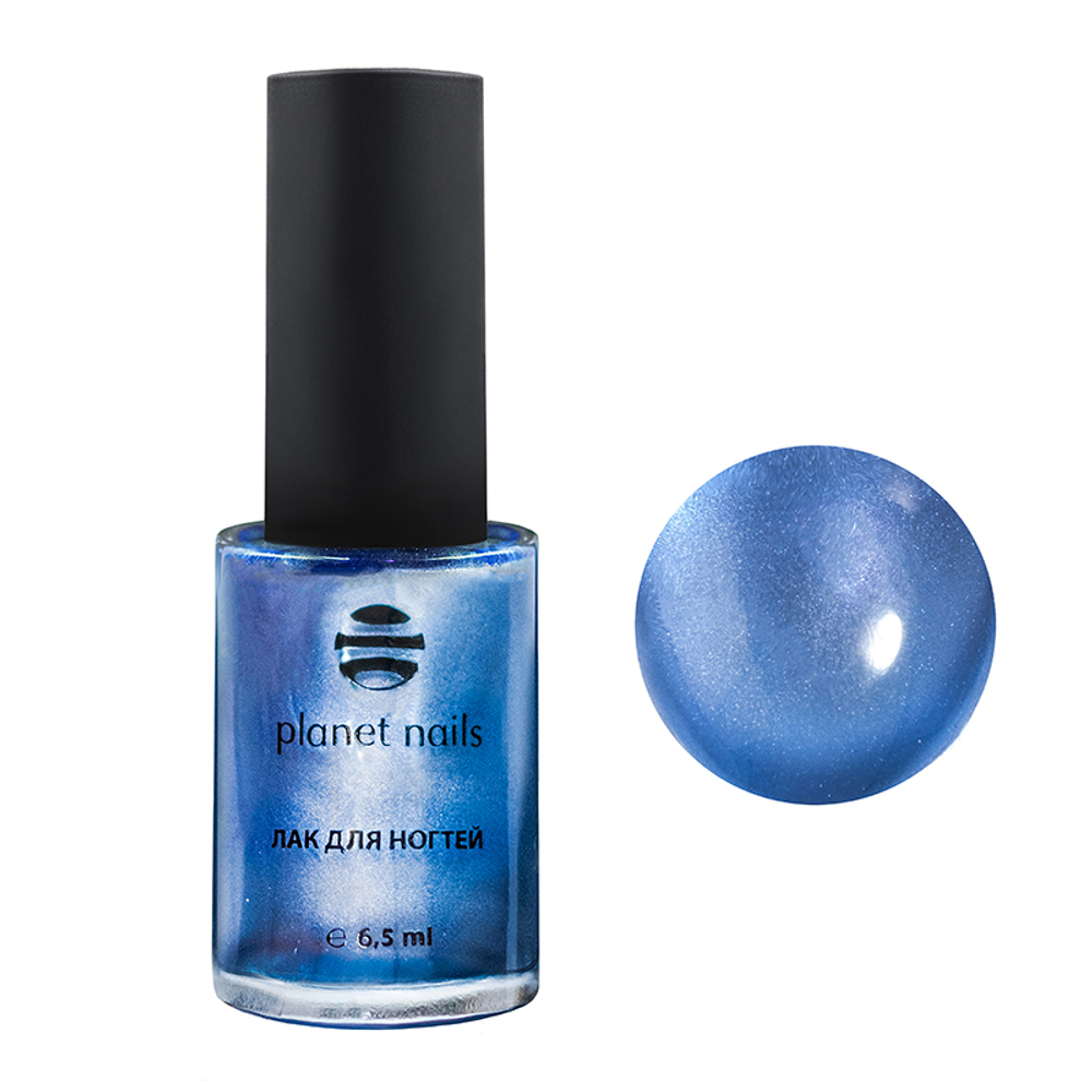 Planet Nails Лак для стемпинга 14 синий металлик, 6,5 мл