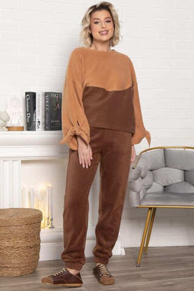 Костюм флисовый Уютный дуэт (шоколадный) К14966-10М LT Collection
