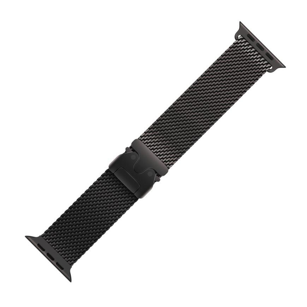 Титановый миланский сетчатый браслет Apple Titanium Milanese Loop, чёрный, для Apple Watch 44, 45, 46 мм, Ultra и Ultra 2, Большой