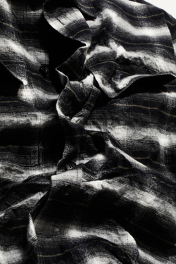 H&M - Glenn Martens Рубашка в клетку из фольгированной фланели, черный