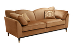 Диван Garda Decor Сиена (Siena) трехм.без мех.,велюр коричневый Colt004 228*92*92 см