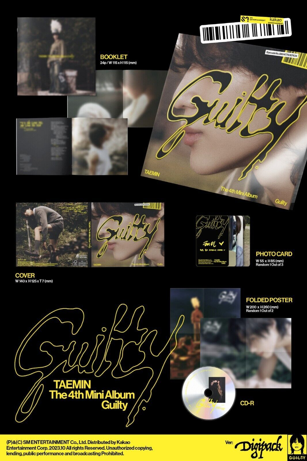 TAEMIN SHINee - Guilty [Digipack Ver.]