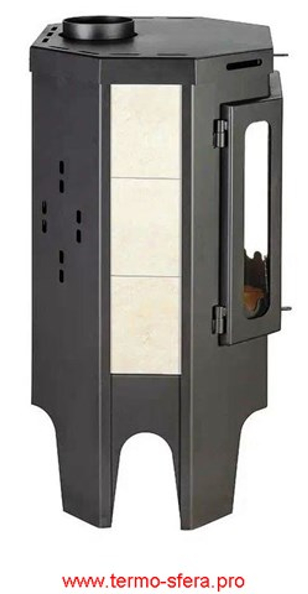 Печь-камин БАВАРИЯ ПРИЗМАТИК пристенно угловой