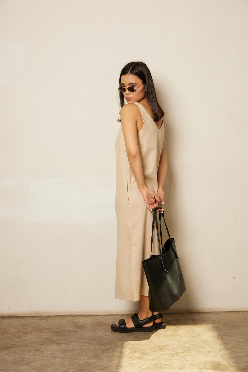 Сарафан льняной прямой