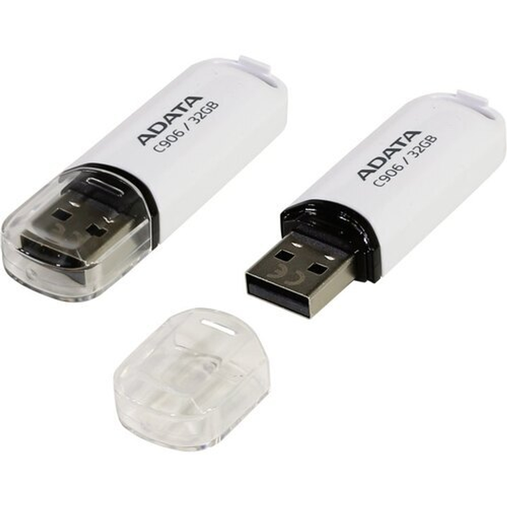 Флеш Диск ADATA Flash Drive 32Gb C906 AC906-32G-RWH {USB2.0, White}