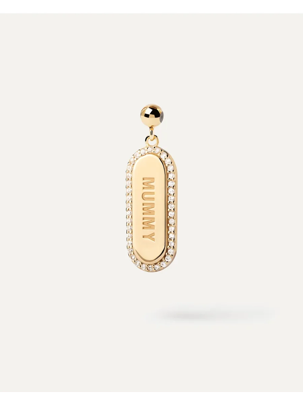 Подвеска-шарм женская PDPaola Mummy Sparkly серебро 925 пробы покрытое золотом 750 пробы CH01-106-U