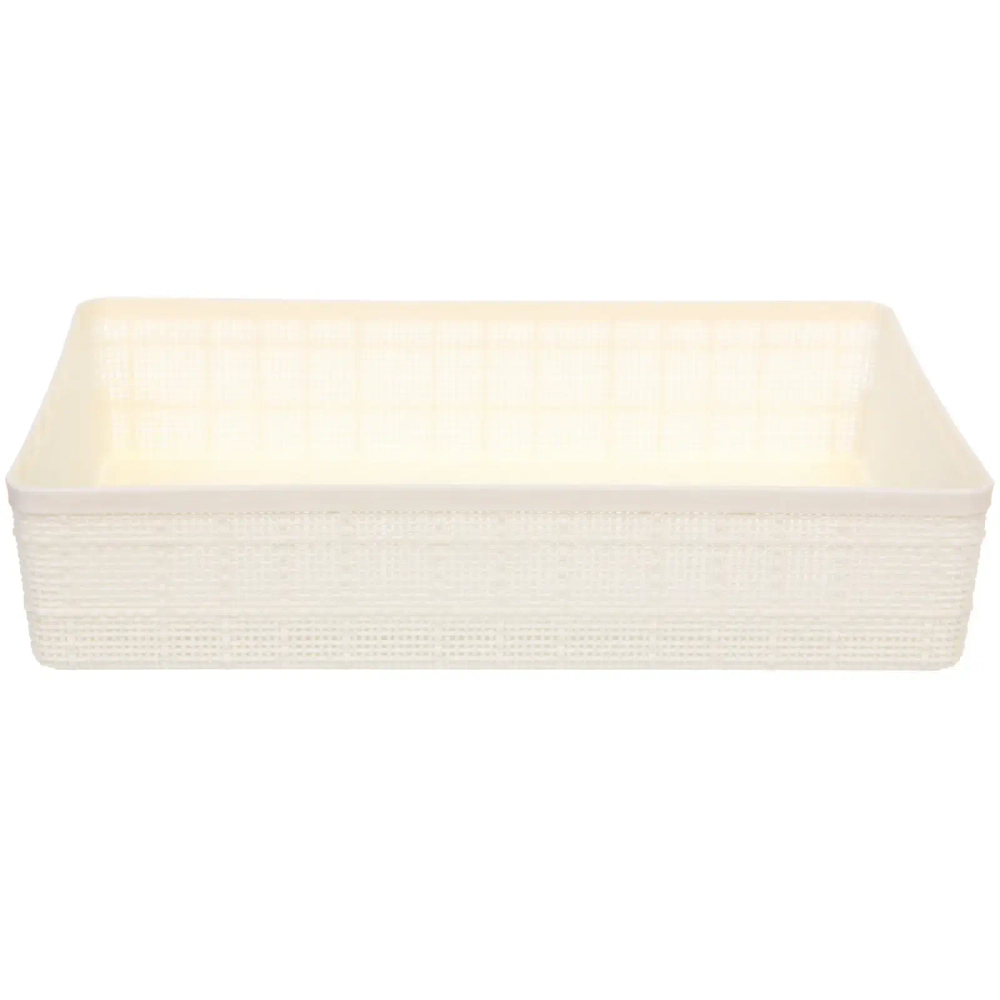 Корзина - органайзер для хранения «СТЭНТ», цвет белый, 32*23*6.8см