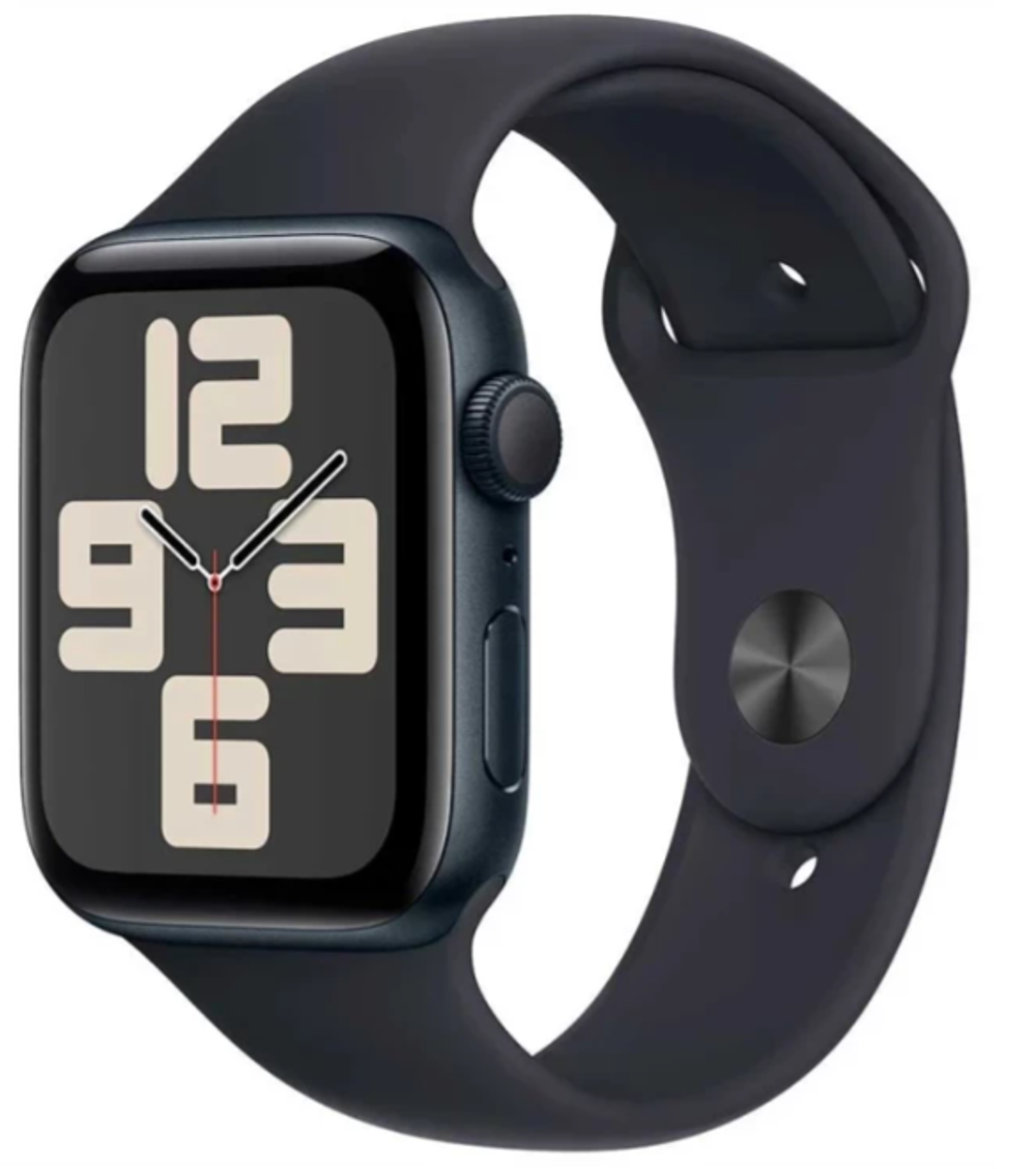 Apple Watch SE (2024) 44mm Midnight Aluminium Case with Midnight Sport Band (M/L)