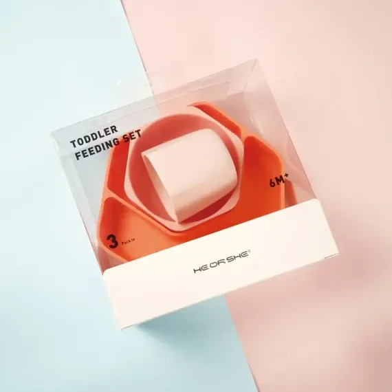 Набор посуды из силикона Heorshe 3 предмета Розовый