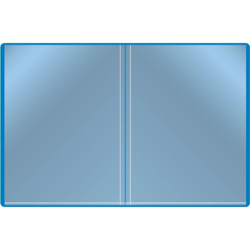 Папка с файлами Бюрократ на 10 вкладышей, 600 мкм, синяя