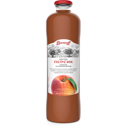 Напиток Нектар Barinoff Персик с мякотью 1 л
