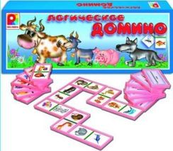 Логическое домино. Животные. (Игра настольная пластмассовая)