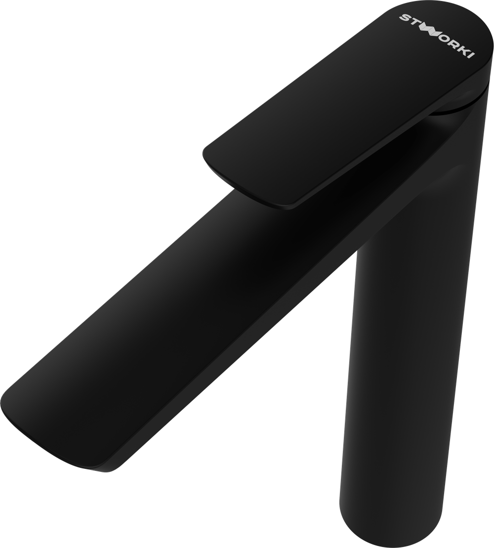 Смеситель для раковины STWORKI Вирклунд S05020BK матовый черный