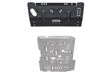 Защита Falcon радиатора, картера, РК, КПП для Toyota Land Cruiser 70 (бензин 4.0L (2015+) со штатной лебедкой), алюминий. 8 мм