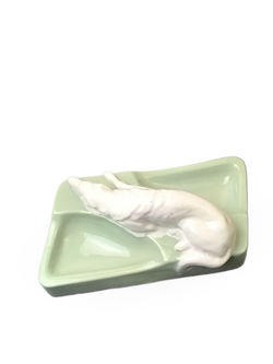 Фарфоровая монетница/мелочница "Лежащая борзая" ДФЗ Вербилки