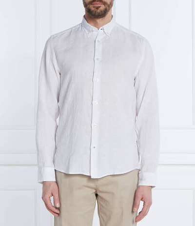 Льняная рубашка S-LIAM BOSS BLACK - белый(50513849)