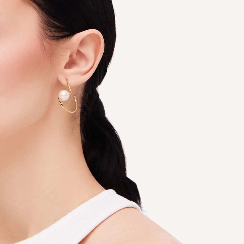 Серьги Одинокая Жемчужина – Золото