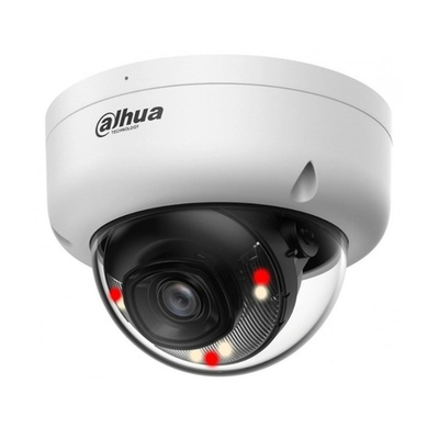 Уличная купольная IP-видеокамера DAHUA DH-IPC-HDBW1239E1P-A-IL-0280B-S6, 2Мп, 1/2.8” CMOS, объектив 2.8мм, ИК 30м,LED 30м, IP67, IK08