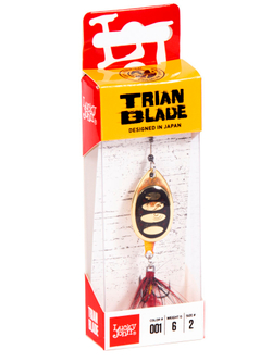 Блесна вращающаяся Lucky John TRIAN BLADE ROUND 06.0г 001