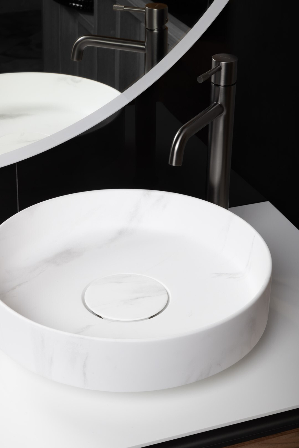 Boheme Раковина накладная Corian 400*130 Calacatta