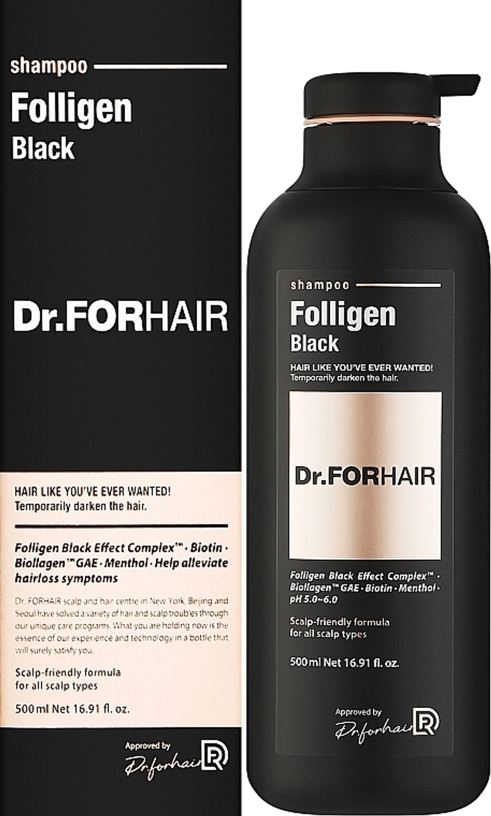 Dr.Forhair Folligen black shampoo 500ml