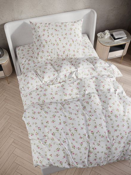 Постельное белье Сказка "Весенние цветы" 1,5-сп Наволочка 50х70 см 1 шт Простынь 150х215 см Пододеяльник 145х215 см, перкаль