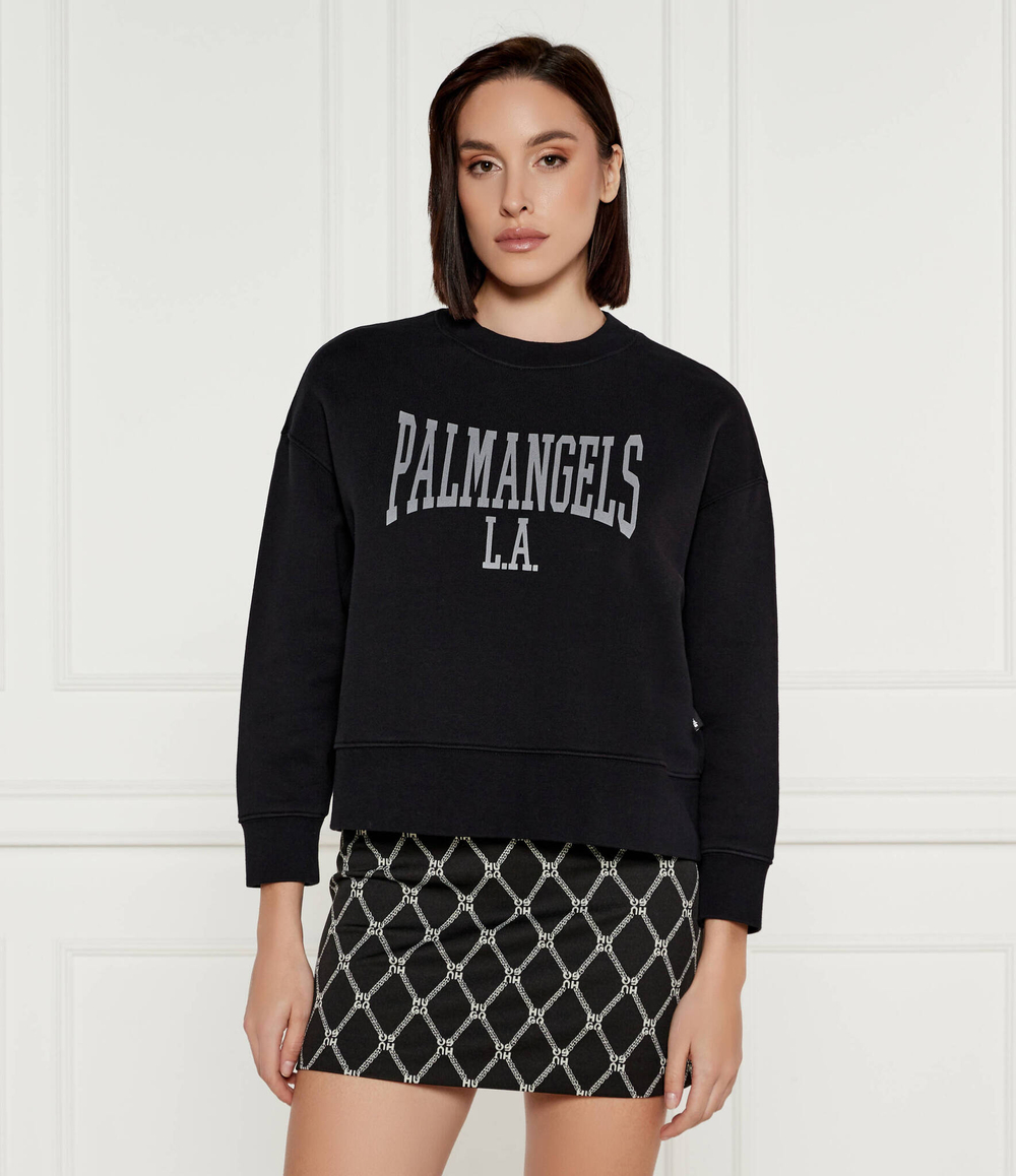 Худые COLLEGE CLASSIC CREW Palm Angels - черный(PWBA017F 24FLE001)