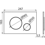 Кнопка для инсталляции ALCAPLAST/Alcadrain M671 круг, ХРОМ глянец