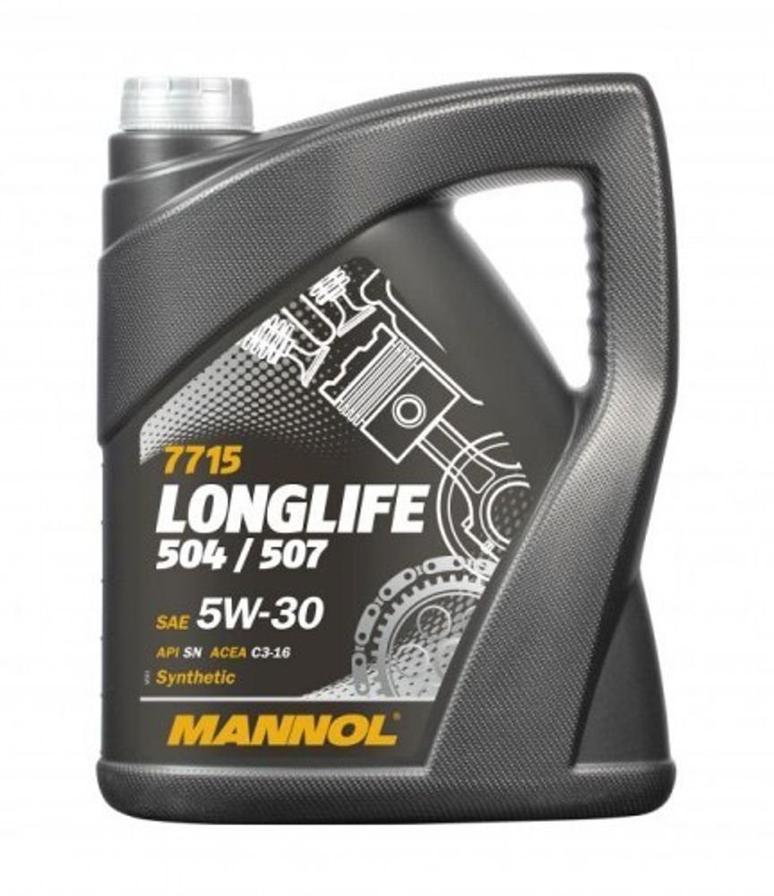 MANNOL 7715 LONGLIFE 504/507 5W-30 SN Масло моторное, 5л