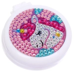 Расческа массажная детская складная «КАРАМЕЛЬ», единорог, цвет розовый, d-6см (пакет с подвесом)