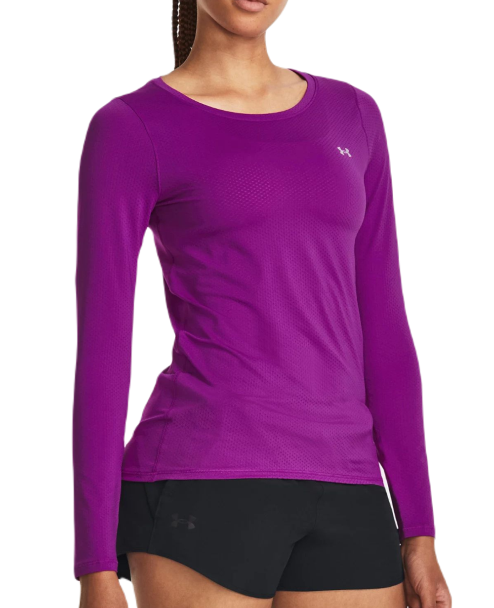 Женская теннисная футболка (dł. Рукава) Under Armour HeatGear Armour Long Sleeve - purple