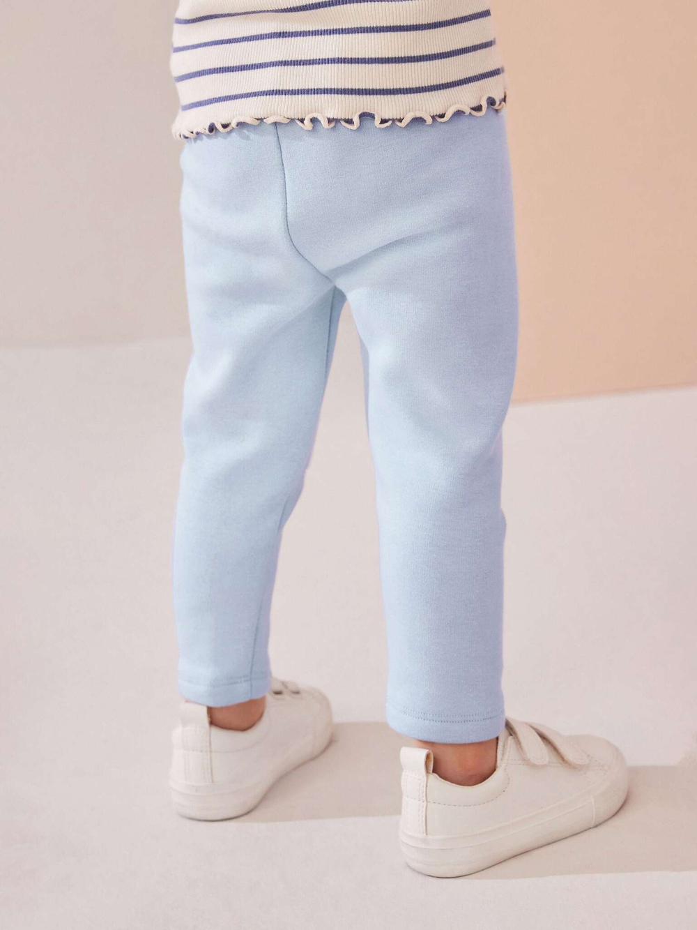 Легинсы с флисовой подкладкой и вышивкой для девочки Next 174-338, Голубой