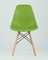Eames Style DSW зеленый пластик, стальной каркас, натуральный массив бука