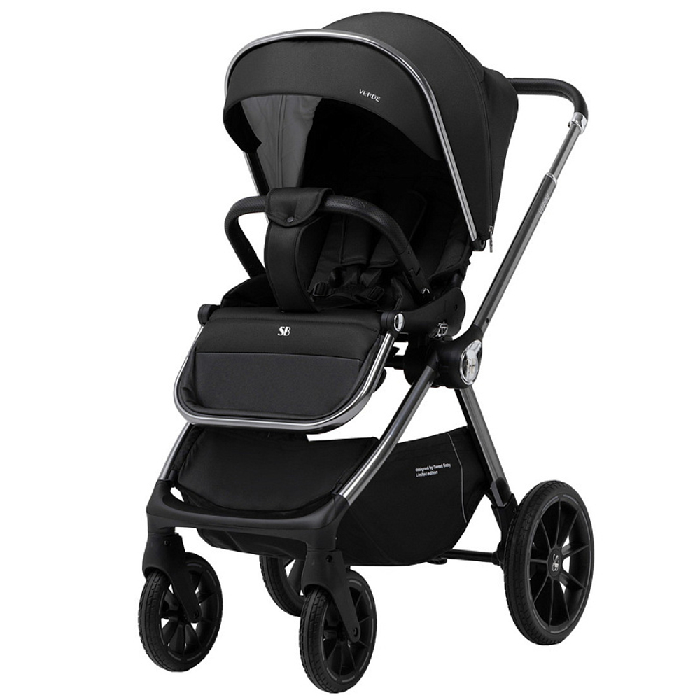 Детская коляска Sweet Baby Verde Silver 3 в 1 Black