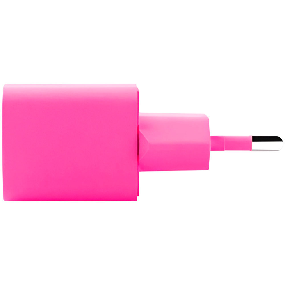 ttec SmartCharger GAN 20W PD Travel Fast Charger + USB-C - Lightning Cable 120cm, Neon Pink