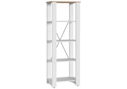 Стеллаж Джастин 13.354 белый PE шагрень / дуб белый exclusive OW D4430