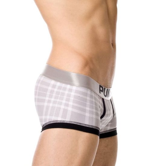 Мужские трусы боксеры серые в клетку PUMP! Tartan Grey