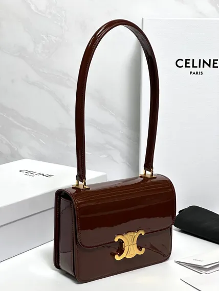 СУМКА CELINE GARANCE ДЛЯ ПОДРОСТКОВ ИЗ ЛАКИРОВАННОЙ ТЕЛЯЧЬЕЙ КОЖИ