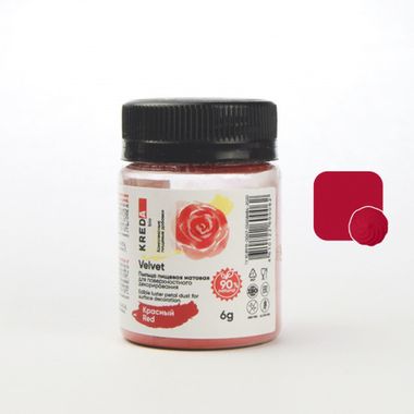 Velvet 01 красный, пыльца матовая пищевая 6г