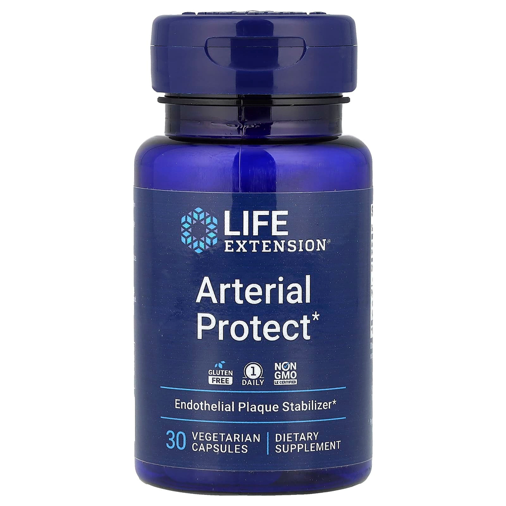 Life Extension, защита артерий, 30 вегетарианских капсул