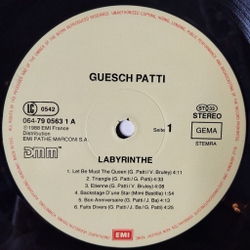 Винтажная виниловая пластинка LP Guesch Patti Labyrinthe (Germany 1988) Culture