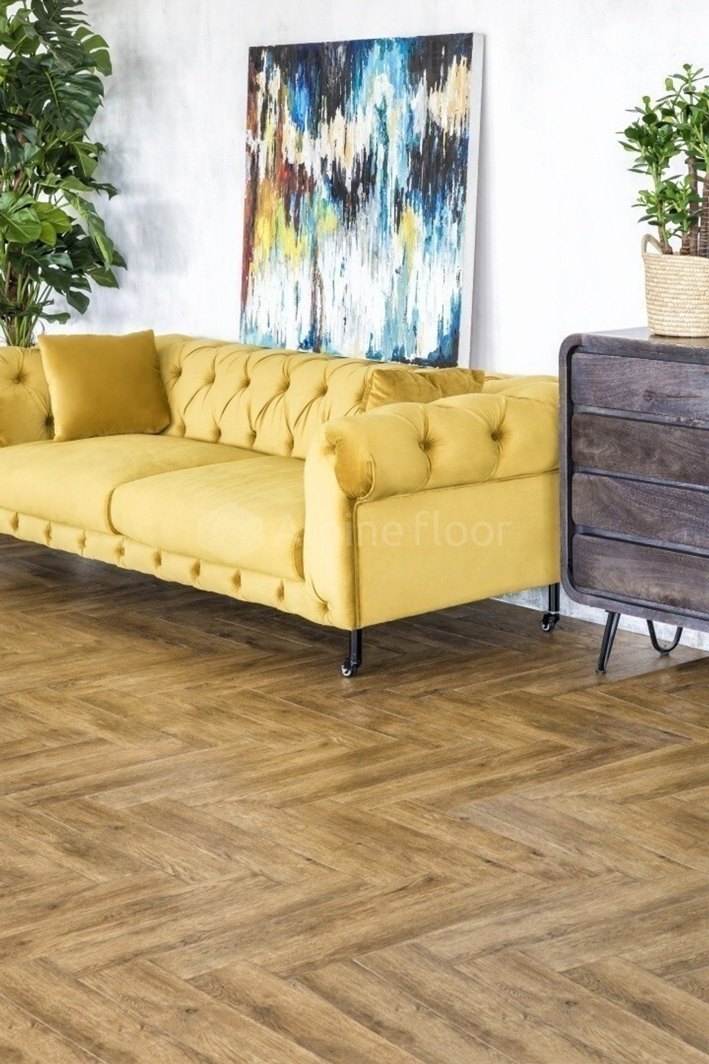 Alpine floor EXPRESSIVE PARQUET ЕСО10-4 ПЕСЧАНАЯ БУРЯ A 43кл 4V-GROOVE 6мм, 20шт/уп/1,48м2)