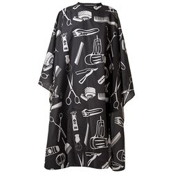 Накидка парикмахерская Harizma, 140х160см, рисунок "инструменты барбера" (h10885)