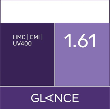 Линза для очков Glance 1.61 HMC/EMI/UV400